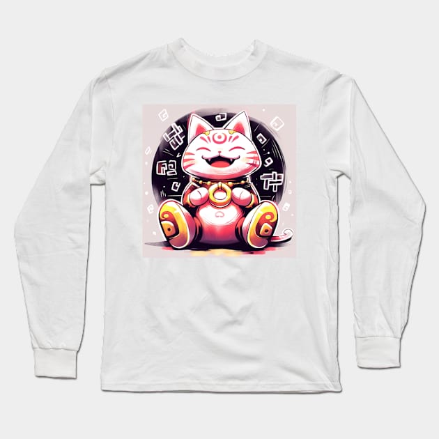 Coin Lucky Fairy Cat Long Sleeve T-Shirt by 2088DesignLab